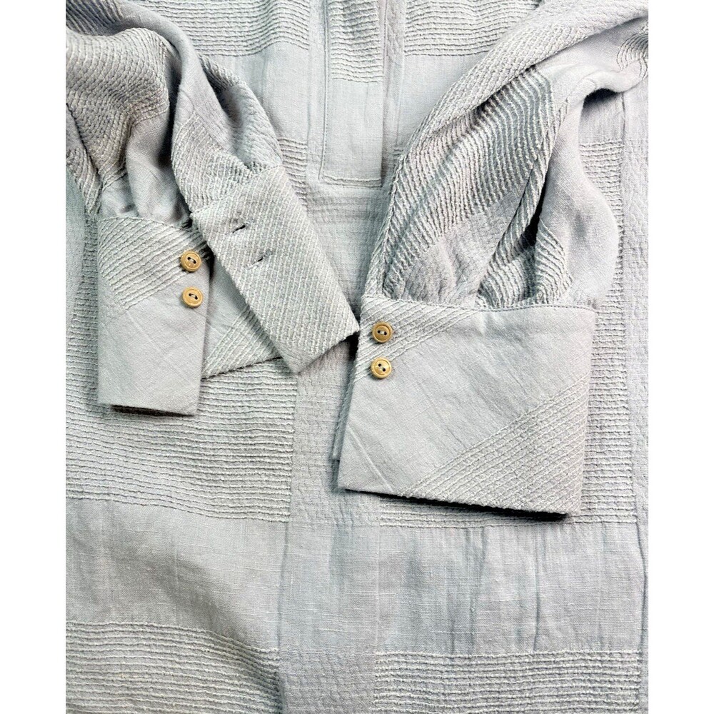 Soft Surroundings NEW! womens 1/2 button long sleeve summer linen shirt sz M - Picture 5 of 8